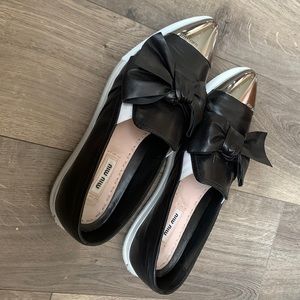 Super cute Miu Miu slip ons